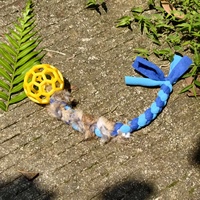 Jouet en corde pour chien en vraie fourrure d'animal personnalisé, haute qualité, interactif pour l'extérieur, jouets à mâcher pour chien à prix de gros