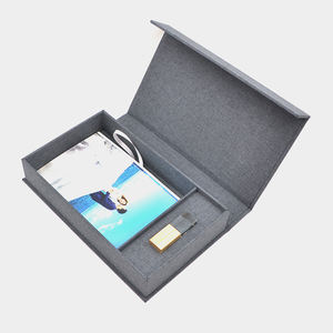 คู่ของขวัญแต่งงาน Usb แฟลชไดรฟ์ภาพกรณีแสดงผ้าลินินกล่องกล่องยก - Product Image 1