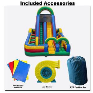 Château gonflable commercial d'extérieur pour enfants et tout-petits, avec toboggan et parcours d'obstacles - Product Image 5