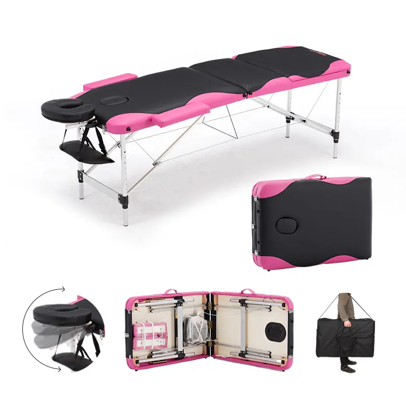 Hochey tıbbi taşınabilir katlanır masaj yatağı akupunktur masaj katlanır yatak kozmetik güzellik koltuğu