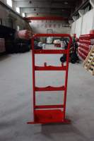 Chariot mobile porte-cloche d'incendie avec deux extincteurs, en acier inoxydable flexible, durable et portable