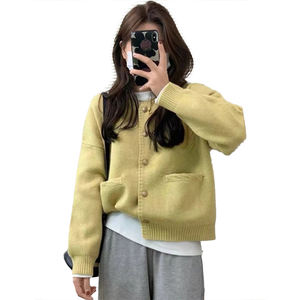 Cárdigan de Punto Personalizable de Alta Gama para Mujer, Nuevo Estilo, Holgado, Suéter de Moda para Mujer, Ropa Exterior - Product Image 2