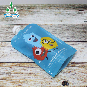 Sacchetto per Alimenti per Bambini Personalizzato Senza BPA, Ricaricabile, con Beccuccio, Riutilizzabile, con Cerniera, per Alimenti Biologici, in Plastica PE Riciclabile - Product Image 5