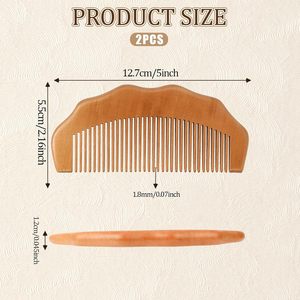 Peine de Bambú Ecológico con Logotipo Personalizado, Peine de Madera Natural para el Cuidado del Cabello para Mujeres Embarazadas y Recién Lactantes para Uso Doméstico - Product Image 2