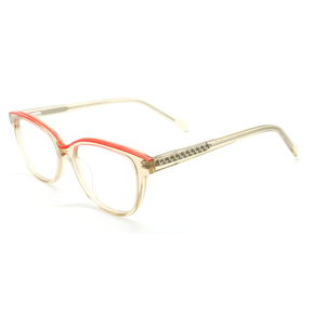 Medico ottico <span class=keywords><strong>nome</strong></span> di marca due colori acetato trasparente bambini occhiali - Product Image 5