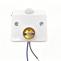 Support de lampe détecteur infrarouge PIR E27, détection à 360°, réglage de la sensibilité au Lux, temporisation, AC110-240V, Max 60W, lumière à détection de mouvement humain, économie d'énergie