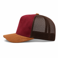 Casquette de baseball décontractée respirante pour l'extérieur, personnalisable avec logo, en maille suédée, 6 panneaux, ajustable, couleur contrastante, pour le commerce transfrontalier