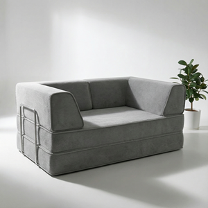 Canapé d'angle modulable moderne en velours, convertible <span class=keywords><strong>2</strong></span> places, lit multifonctionnel pour home cinéma - Product Image 2