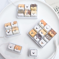 Ensemble de touches de clavier personnalisées Kawaii pour chien, 36 pièces, animaux mignons, PBT, sublimation thermique sur cinq faces, accessoires artisanaux pour clavier mécanique