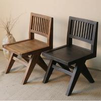 Fauteuil de loisirs en bois d'aulne style Wabi-Sabi - Design minimaliste nordique pour salon, salle à manger, espaces extérieurs - Durable et écologique