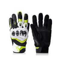 Gants de moto d'été Sulaite G7 améliorés en fibre de carbone 3K, cuir, anti-chute, double écran tactile, doigts entiers