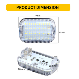 2 pièces pour Ford <span class=keywords><strong>Transit</strong></span> Van Connect Custom <span class=keywords><strong>Courier</strong></span>, éclairage LED intérieur de cabine, éclairage de courtoisie, éclairage de coffre, éclairage de dôme, éclairage de chargement, OE 2230338 BK2V13776AD BK2Z13776F - Product Image 3