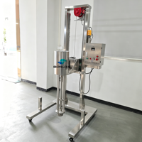 Homogénéisateur à Cisaillement Élevé Mobile en Acier Inoxydable, Mélangeur à Levage pour Sauces, Lotions, Boissons et Aliments