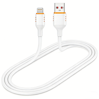 STONGWIRE ST-102 - Cable de Datos USB 2.0 a L de Silicona de 1 m con Carga Rápida de 3 A y Conductor de Cobre Puro para Dispositivos iPhone IOS, Directo de Fábrica
