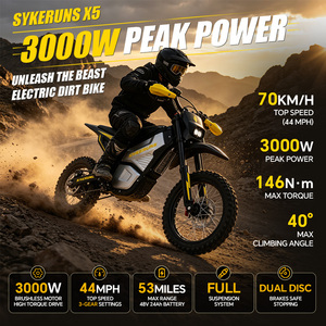 Moto électrique haute vitesse SYKERUNS <span class=keywords><strong>X5</strong></span> 2600W, entrepôt américain, <span class=keywords><strong>E</strong></span>-moto tout-terrain 48V 21 Ah, Enduro Pit Bike pour adultes - Product Image 2