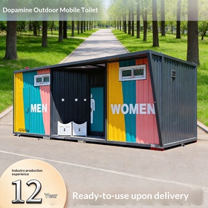 Toilettes mobiles intégrées avec douche pour zone touristique, toilettes écologiques finies. Pour le commerce international, veuillez contacter M. Yao. - Product Image 3