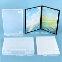 SUNSHING Lot de 14 mm et 22 mm, style DVD, étui transparent en plastique pour tampons en caoutchouc montés sur support en bois, boîte de rangement DVD avec livret, sans support de disque