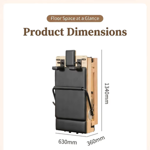 Reformer de Pilates Plegable Artesanal de Madera de Roble con Carro Silencioso de Alta Precisión para Estudios de Lujo, Suministro Directo - Product Image 2