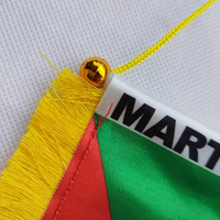 Mini drapeau de voiture Martinique 4''x6'' en satin imprimé des deux côtés