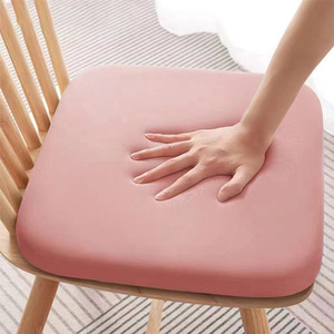 Coussin de siège en éponge 34x24x3.5cm, couleur unie douce pour chaise de bureau, coussin antidérapant pour étudiant - Product Image 1