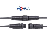 Lampe de culture de plantes étanche 4PIN connecteur M12 étanche 5A 110V prise électrique mâle femelle câble moulé IP 68 connecteur Led