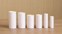 Tube kertas kraft biodegradable 2 oz untuk deodoran, dan tube kertas kraft 0,3 oz untuk lip balm dan minyak wajah (dengan cetakan).