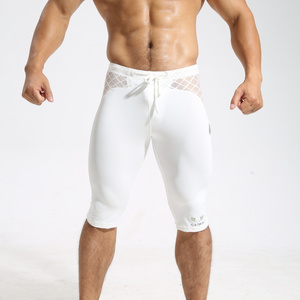Boxer <span class=keywords><strong>sexy</strong></span> en nylon taille moyenne pour hommes, caleçon de compression en soie de glace, collants de sport respirants pour la course à pied, couleur unie, confortable pour les gays - Product Image 6