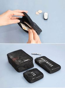 Wholesale Custom Logo Black Zipper Pouch Plastic Eco-Friendly Vintage Makeup <b>Bag</b> Trendy Toiletry <b>Bag</b> Travel Bathroom Jewelry - Product Image 3