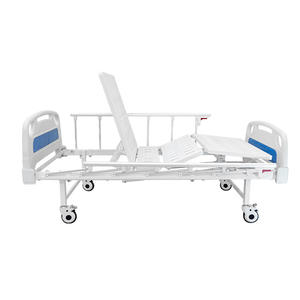 Lit médical manuel réglable à 2 manivelles en acier inoxydable ICEN IN-S231, équipement médical de classe I pour clinique et soins à domicile - Product Image 3