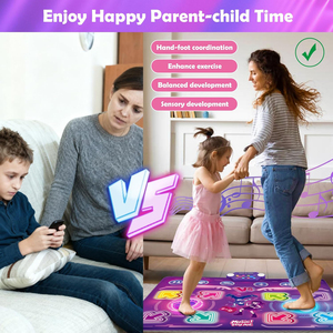 Tapis de danse amélioré pour 2 joueurs, jouets pour enfants, tapis de <span class=keywords><strong>jeu</strong></span> lumineux à 8 boutons avec jeux musicaux électroniques Bluetooth - Product Image 4