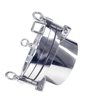 Tapa de Acceso Circular Sanitaria SS316L de Acero Inoxidable con Mirilla para Tanques de Cervecería