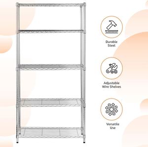 מדפי רשת תיל מדפים כרום/נירוסטה/מתכת מטבח אחסון מדפים מתלה מטבח תעשייתי - Product Image 6