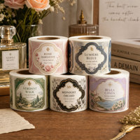 Étiquettes autocollantes en vinyle personnalisées pour flacons de parfum, imperméables, adhésives, pour emballages cosmétiques et rouges à lèvres, imprimées
