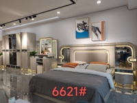 Personnalisation de lit au design de luxe moderne Blanc/Noir Chambre à coucher Hôtel Tissu synthétique moderne en promotion Offre Spéciale