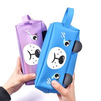 Livraison rapide, trousse à crayons en silicone imperméable, pochette de papeterie polyvalente avec un espace spacieux pour répondre à divers besoins de rangement