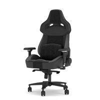 Chaise de jeu AJUNION en cuir et tissu, design racing, ergonomique, accoudoirs 4D, chaise de jeu avec support lombaire en mousse à mémoire de forme inclus