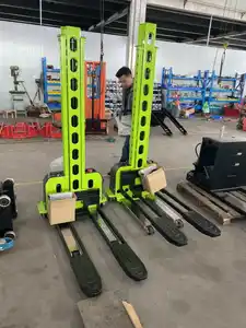 VISION Good Quality 500kg Semi Electric Stacker Self Loading Material Handling Equipment For Warehouse