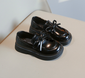 Chaussures pour filles, nœud noir, simples, pour les occasions spéciales, mocassins pour 7 ans - Product Image 4