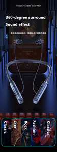 Auriculares inalámbricos con banda para el cuello con imán de 500mAh, Auriculares deportivos grandes, pantalla Digital para juegos, auriculares BT de Audio estéreo para caminar - Product Image 4