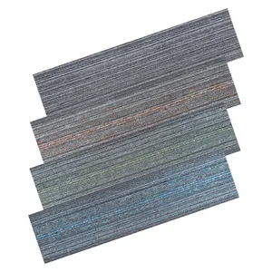 Azulejos de alfombra PP 50x50 Azulejo de alfombra de oficina comercial Azulejos de alfombra de respaldo de PVC modular para oficina comercial Fábrica OEM