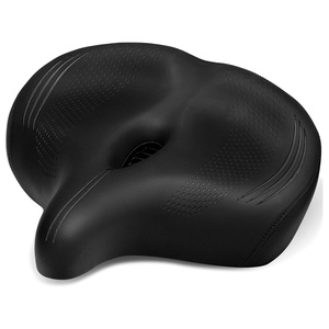 Selle de vélo LEWEE large, sièges de vélo Big Ass, cuir PU, absorption des chocs douce, résistant à l'eau, coussin de sécurité pour le cyclisme - Product Image 1