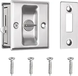 Serrure de porte de poche Serrure à crochet cachée en usine Poignée de traction invisible encastrée et encastrée Serrure de sécurité pour porte coulissante carrée - Product Image 3
