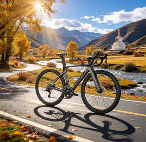 Bicicletta da Corsa Twitter Term 700c in Carbonio, Telaio 3k, Manubrio in Carbonio, 24 Velocità, Sistema Freni a Disco Idraulici - Product Image 1