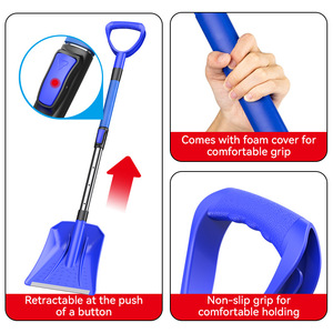 Pelle à neige pliable d'extérieur, pelle tout-terrain pour voiture, fournitures d'hiver, traîneau à neige, outil pelle à neige télescopique, benne extensible - Product Image 2