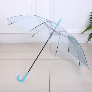 Parapluies publicitaires pliables semi-automatiques en plastique transparent imperméable avec baleines en alliage et impression numérique – Vente en gros - Product Image 4