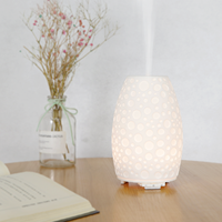 Diffuseur d'huiles essentielles, humidificateur silencieux 5-en-1 Premium, diffuseur d'arôme de parfum naturel pour la maison avec 7 LED à couleur changeante, 130ML