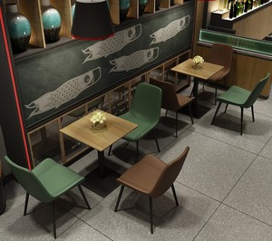 Estilo americano restaurante cafe booth de cuero de comedor de madera de sofás - Product Image 3