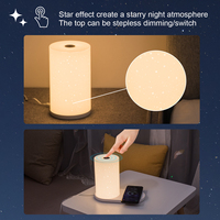 Lampe de chevet d'intérieur pas cher design moderne lampe de chevet chargeur tactile sans fil lampe de bureau avec chargeur sans fil