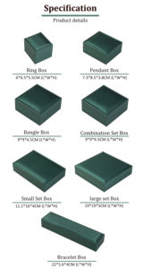 קופסת תכשיטים יוקרתית מוברשת בזווית ישרה, ניתנת להתאמה אישית, לטבעות, שרשראות וצמידים, לחתונה במזרח התיכון, תכשיטי זהב ויהלומים - Product Image 5