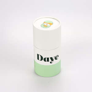 مادة قابلة لإعادة التدوير هدية فاخرة من الورق المقوى أنبوب اسطوانة التعبئة والتغليف مع الشريط - Product Image 5